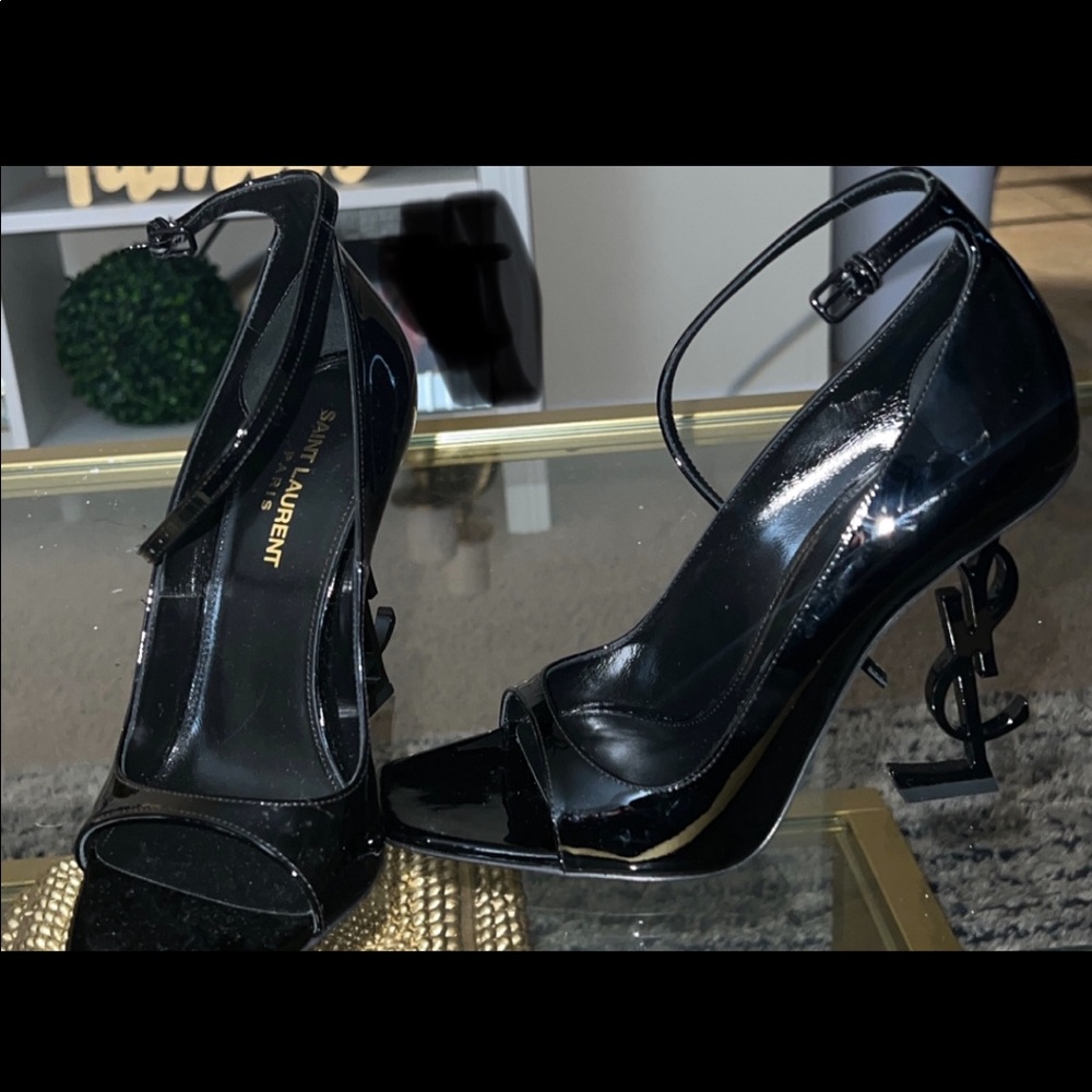 Black YSL HEELS